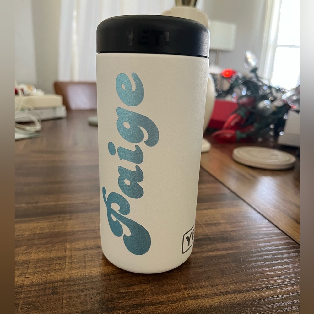 Customized Yeti slim can cooler